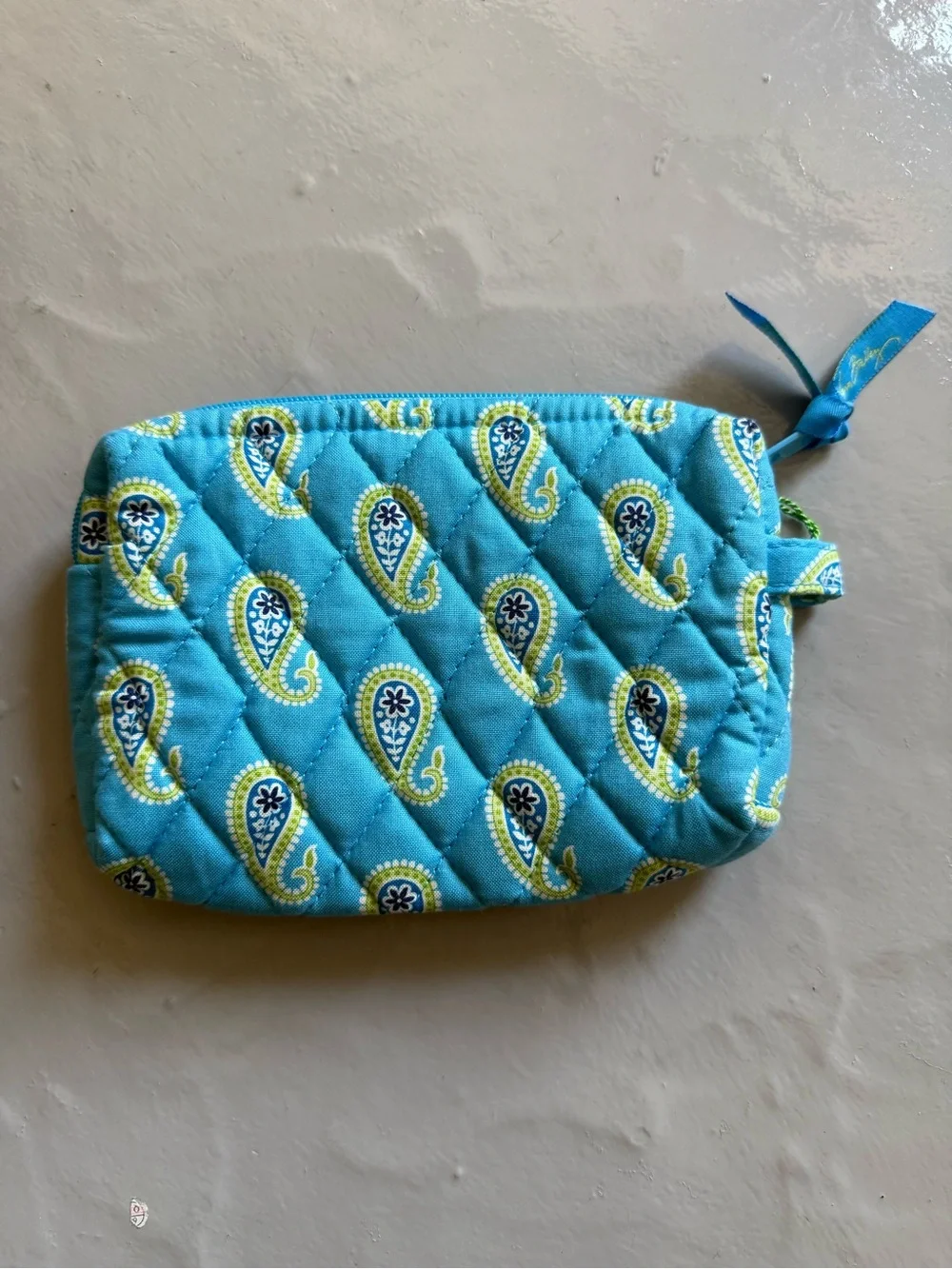 Vera Bradley Small Cosmetic Bag in Bermuda Blue NWT